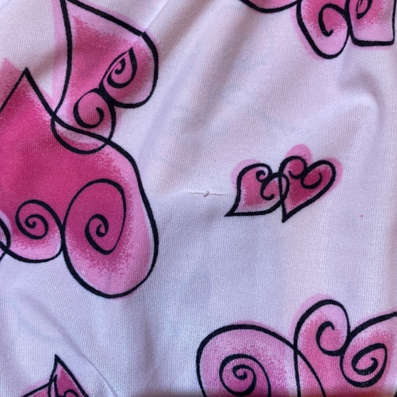 Pink heats nightie & NWT white fluffy slippers - Picture 6 of 8